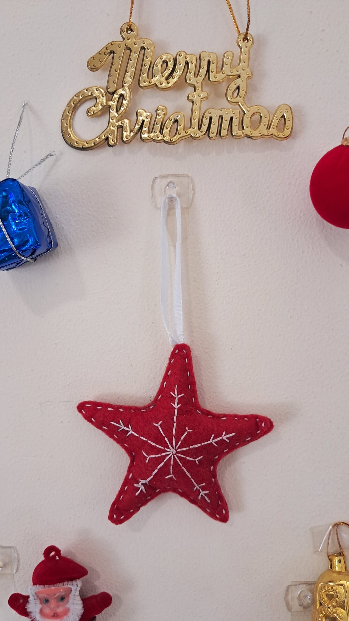 Christmas Ornaments, Hand embroidery, hand embroidered, Christmas decor, Felt, hand made, Hand crafted - Image 5