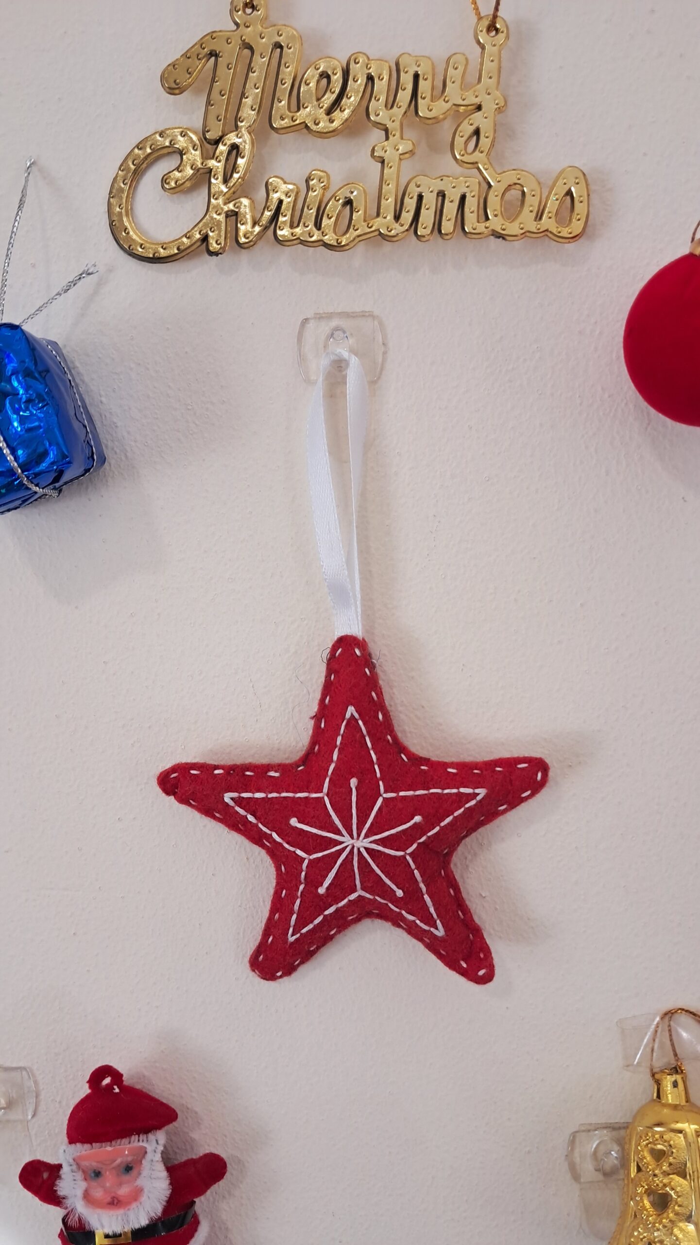 Christmas Ornaments, Hand embroidery, hand embroidered, Christmas decor, Felt, hand made, Hand crafted - Image 4